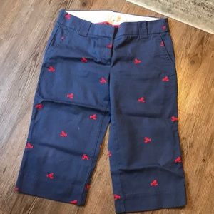 lobster print cropped (Capri length?) pant